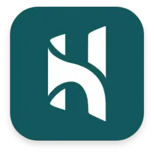 Harmony Homes logo featuring a green frame and modern design.